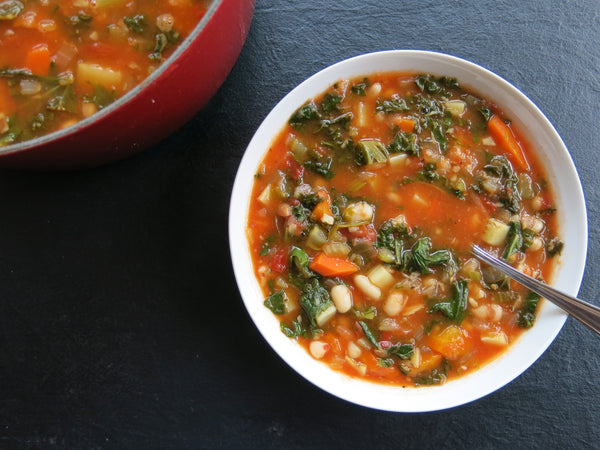 Portuguese White Bean, Tomato and Kale Soup